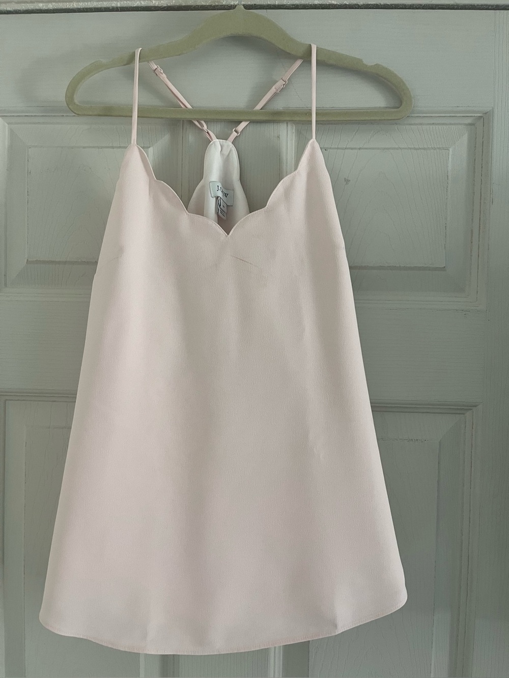 🌸 J.Crew Light Blush Scallop Neck Cami | Size 00